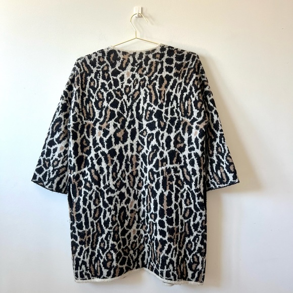 JOIE Wool/Mohair Animal Cheetah Print Oversized Cardigan - Picture 6 of 7